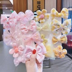 Juwas Flower Bowknot Hair Clips Set NEW ARRIVAL