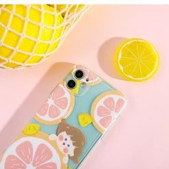 Juwas Kawaii Pink Lemonade Girl IPhone Case NEW ARRIVAL