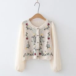 Juwas CLOTHING Vintage Style Floral Sweatshirt