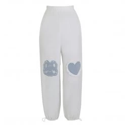Juwas Rabbit Embroidery Wide Pants