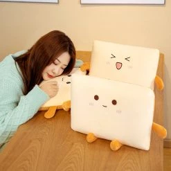Juwas NEW ARRIVAL Tasty White Bread Plush Stuff Toys