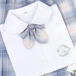 Juwas Basic Moon And Stars Short Sleeve School Polo Shirt