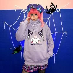 Juwas Harajuku Cartoon Print Loose Warm Hoodie CLOTHING