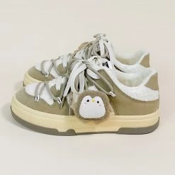 Juwas Shoes Penguin Platform Inner Fleece Sneakers 10 Juwas Shoes Penguin Platform Inner Fleece Sneakers
