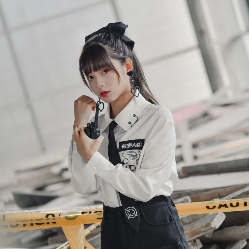 -Juwas Cool Detective Girl Themed Formal Shirt NEW ARRIVAL 5 -Juwas Cool Detective Girl Themed Formal Shirt NEW ARRIVAL