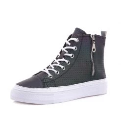 Juwas.com Online Store NEW ARRIVAL Korean Pop Reflective Rainbow Silver Sneakers Shoes