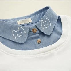 Juwas.com Online Store Cat Print Fake Two-Piece Hoodie NEW ARRIVAL 12 Juwas.com Online Store Cat Print Fake Two-Piece Hoodie NEW ARRIVAL