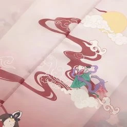 Juwas NEW ARRIVAL Japanese Spring Flower Embroidered Kimono And Skirt Set