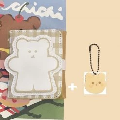 Juwas Kawaii Checkered Bear Square Wallet