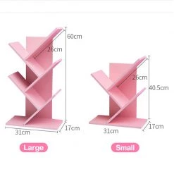 Juwas.com Online Store Pink Wooden Table Bookshelf