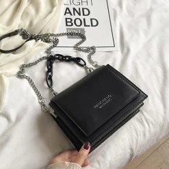 Juwas HOME&LIFESTYLE Basic Square Chain Sling Bag