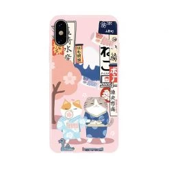 -Juwas NEW ARRIVAL Cats Wear Kimono Sakura IPhone Case