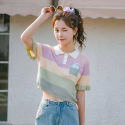 Juwas Vintage Candy Colored Polo