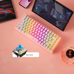 Juwas NEW ARRIVAL Colorful Mechanical Wireless & Wired Keyboard