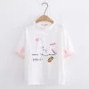 Juwas Loving Bunny Carrot Japanese Print Shirt