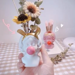 Juwas NEW ARRIVAL Classy Bubble Gum Girl Makeup/Pen Holder