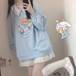 Juwas CLOTHING Sweet Pastel Cake Pastry Printed Sweater