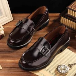 Juwas Shoes Kawaii Japanese School Leather Heel Mary Jane