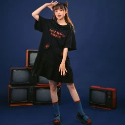 Juwas NEW ARRIVAL Cute “Good Things Happen” Hoodie Dress