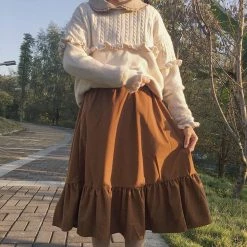 Juwas Kawaii Khaki Gypsy Skirt NEW ARRIVAL 9 Juwas Kawaii Khaki Gypsy Skirt NEW ARRIVAL