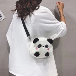 Juwas Cute Panda Plush Crossbody Bag
