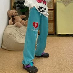 Juwas Chic Broken Heart Lace Sweatpants