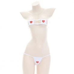 Juwas Sexy Heart 2-Piece V-String Nightwear Lingerie
