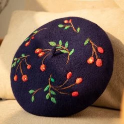 Juwas NEW ARRIVAL Fruity Cherry Beret Hat
