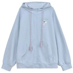 -Juwas Candy Colors Hoodie Ears Coat 20 -Juwas Candy Colors Hoodie Ears Coat