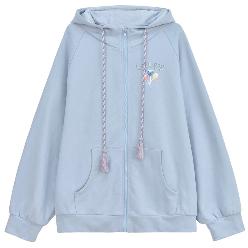 -Juwas Candy Colors Hoodie Ears Coat 11 -Juwas Candy Colors Hoodie Ears Coat