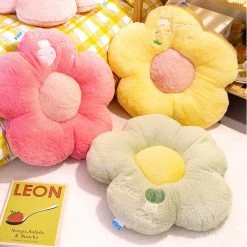 Juwas NEW ARRIVAL Kawaii Pastel Flowers Soft Chair Cushion