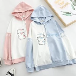 Juwas CLOTHING Corgi Print Hoodie