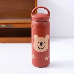 Juwas Cartoon Bear Print Thermos Bottle