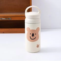Juwas Cartoon Bear Print Thermos Bottle