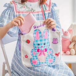 Juwas NEW ARRIVAL Bunny And Bear Print Tote Bag