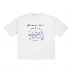 Juwas Summer Bear Letter Print Round Collar T-shirt
