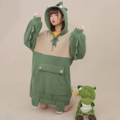 -Juwas Little Dinosaur Huge Pocket Hoodie NEW ARRIVAL