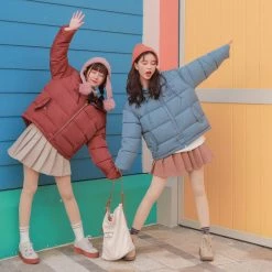 -Juwas NEW ARRIVAL Red N Blue Girls Embroidery Cotton Simple Coat