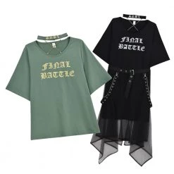 Juwas Final Battle Retro Gothic Punk T-Shirt CLOTHING