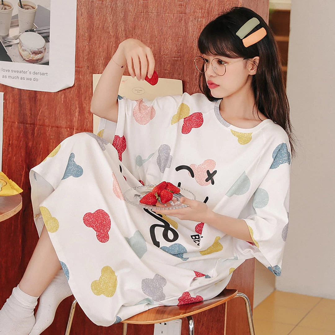 Juwas “You Are The Best” Letter Print Loose Cotton Pajamas 5 Juwas “You Are The Best” Letter Print Loose Cotton Pajamas