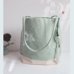 Juwas Flower Embroidery Cheongsam Shoulder Bag