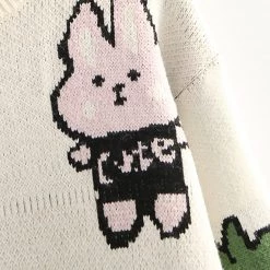 Juwas Bunny Pineapple Print Sweatshirt CLOTHING