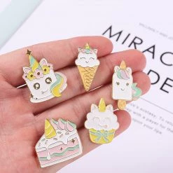 Juwas NEW ARRIVAL Ice Cream Unicorn Pin