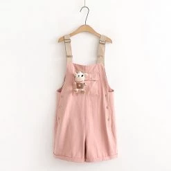 Juwas Cow Dangles Short Overalls
