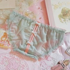 Juwas Cute See Through Ribbon Back Plus Size Panty 14 Juwas Cute See Through Ribbon Back Plus Size Panty