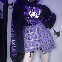 Juwas Pastel Goth Kuromi Hoodie CLOTHING