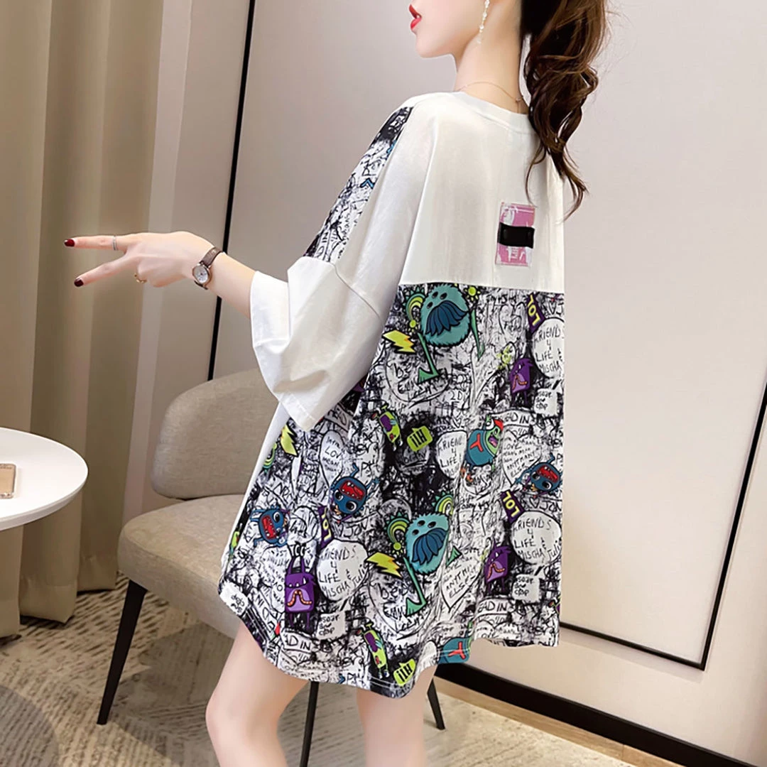 Juwas NEW ARRIVAL Cartoon Dinosaur Loose T-shirt 9 Juwas NEW ARRIVAL Cartoon Dinosaur Loose T-shirt