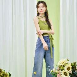 Juwas NEW ARRIVAL Kawaii Denim High Waist Mom Jeans