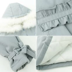 -Juwas NEW ARRIVAL Simple Fluffy Hood Winter Cotton Parka Coat 10 -Juwas NEW ARRIVAL Simple Fluffy Hood Winter Cotton Parka Coat