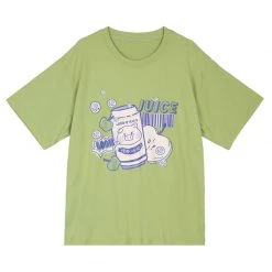 Juwas NEW ARRIVAL Juice Print Avocado Green Loose T-shirt